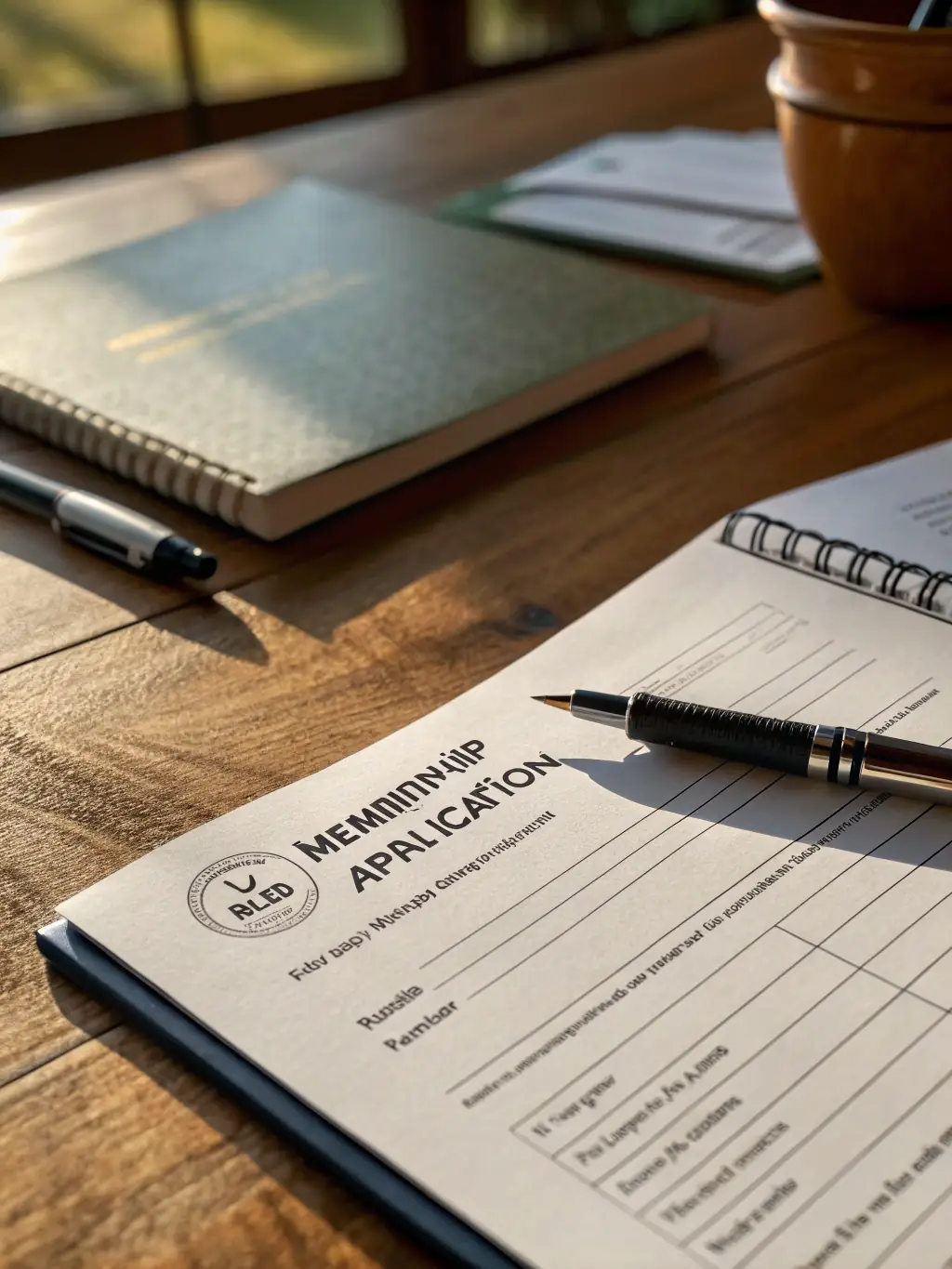 A photograph of a person signing up for a membership at the Moulin de la Croix, highlighting the benefits of becoming a member.